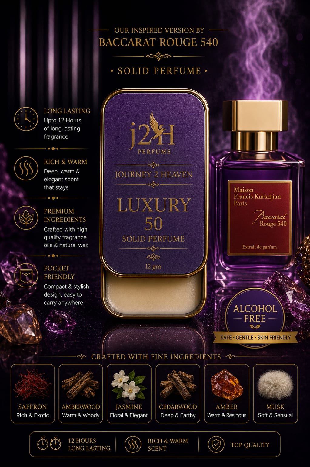 J2H Luxury 50 Solid Perfumes