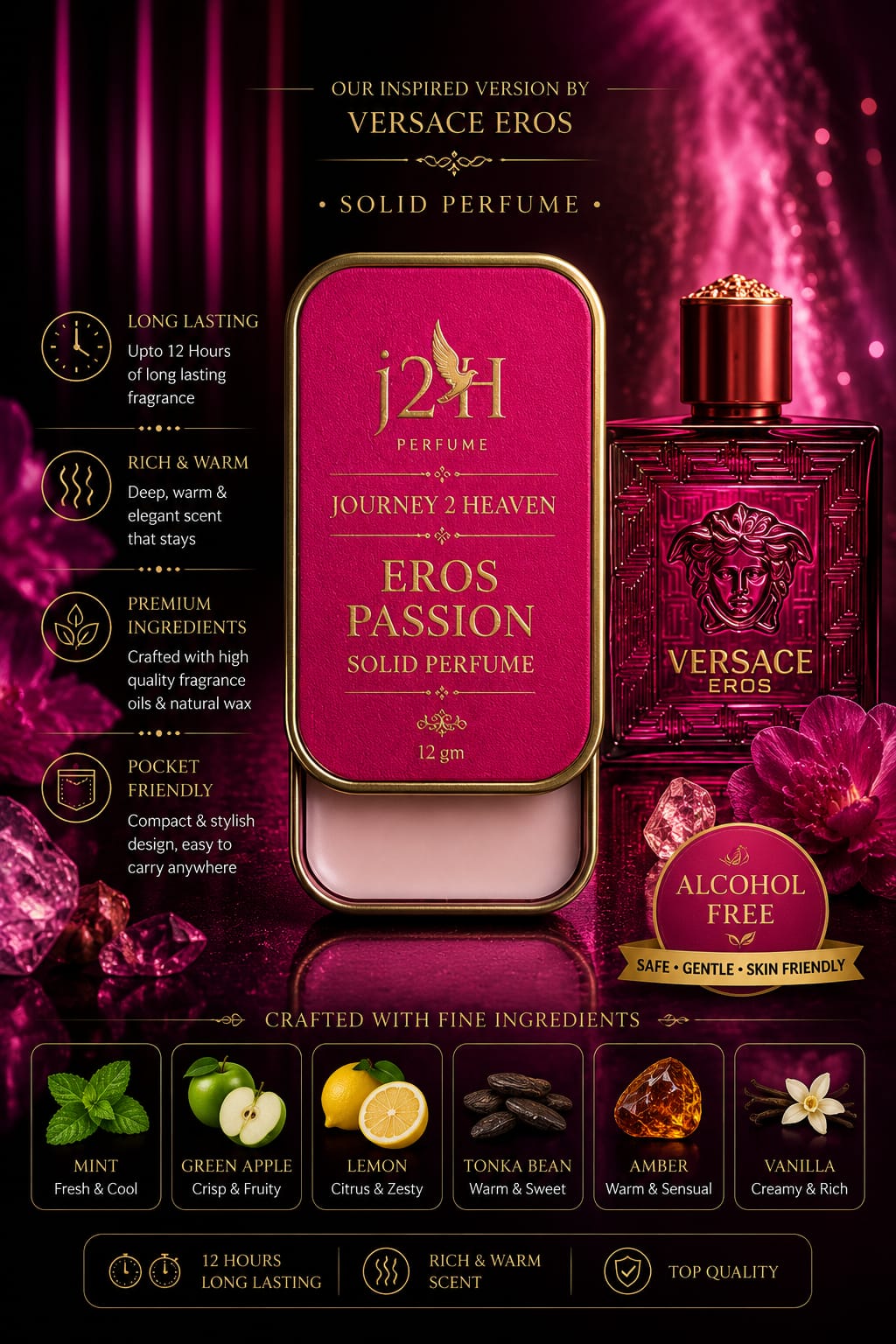 J2H  Eros Passion Solid Perfumes