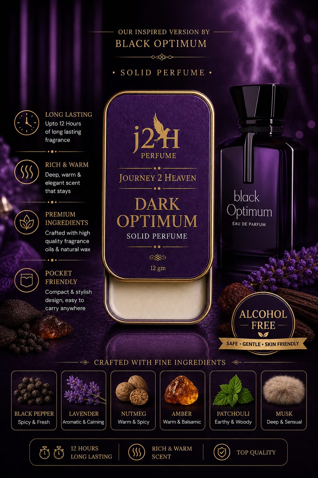 J2H Dark Optimum Solid Perfume