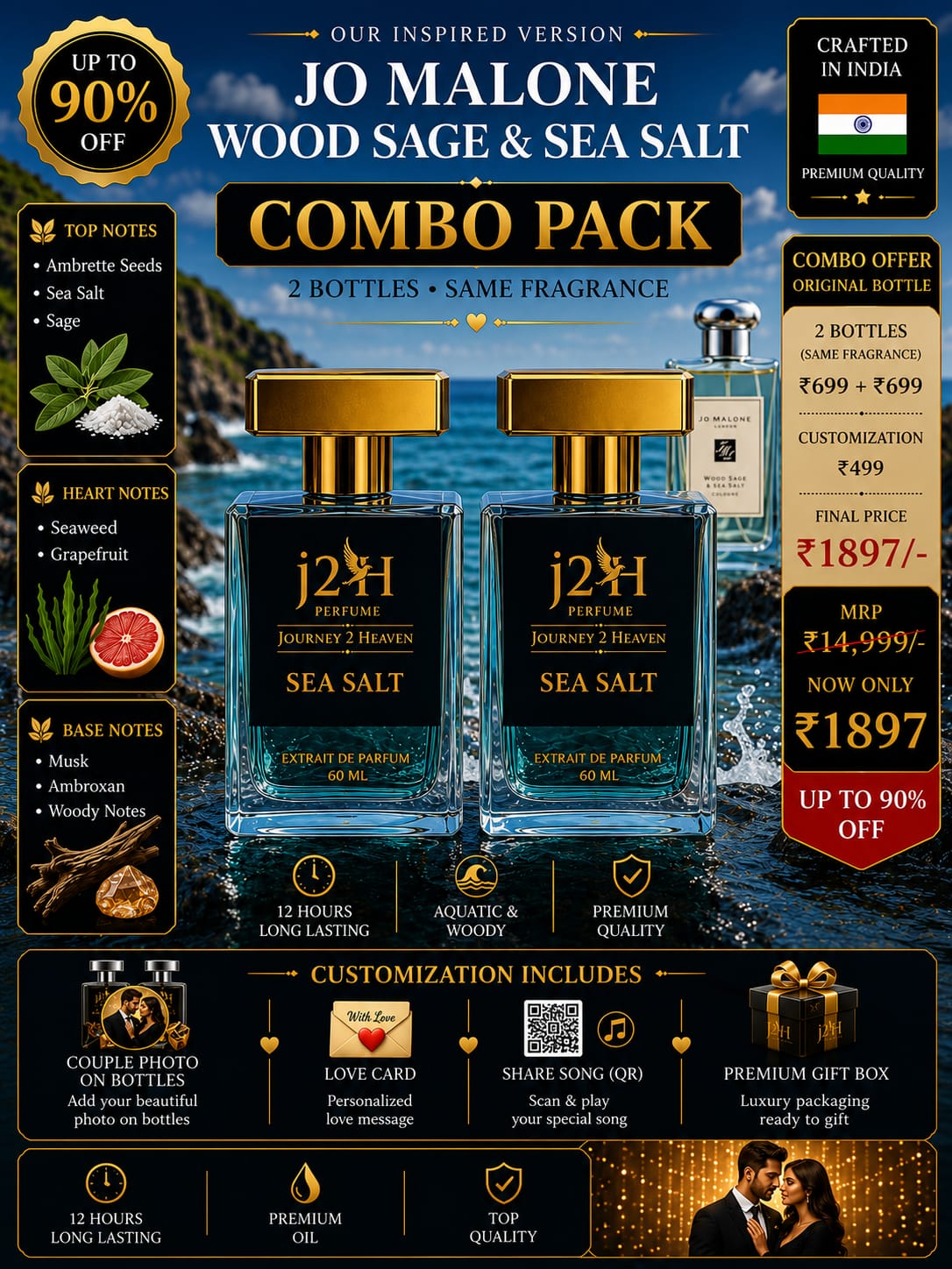 Customize your J2H Sea Salt Perfume