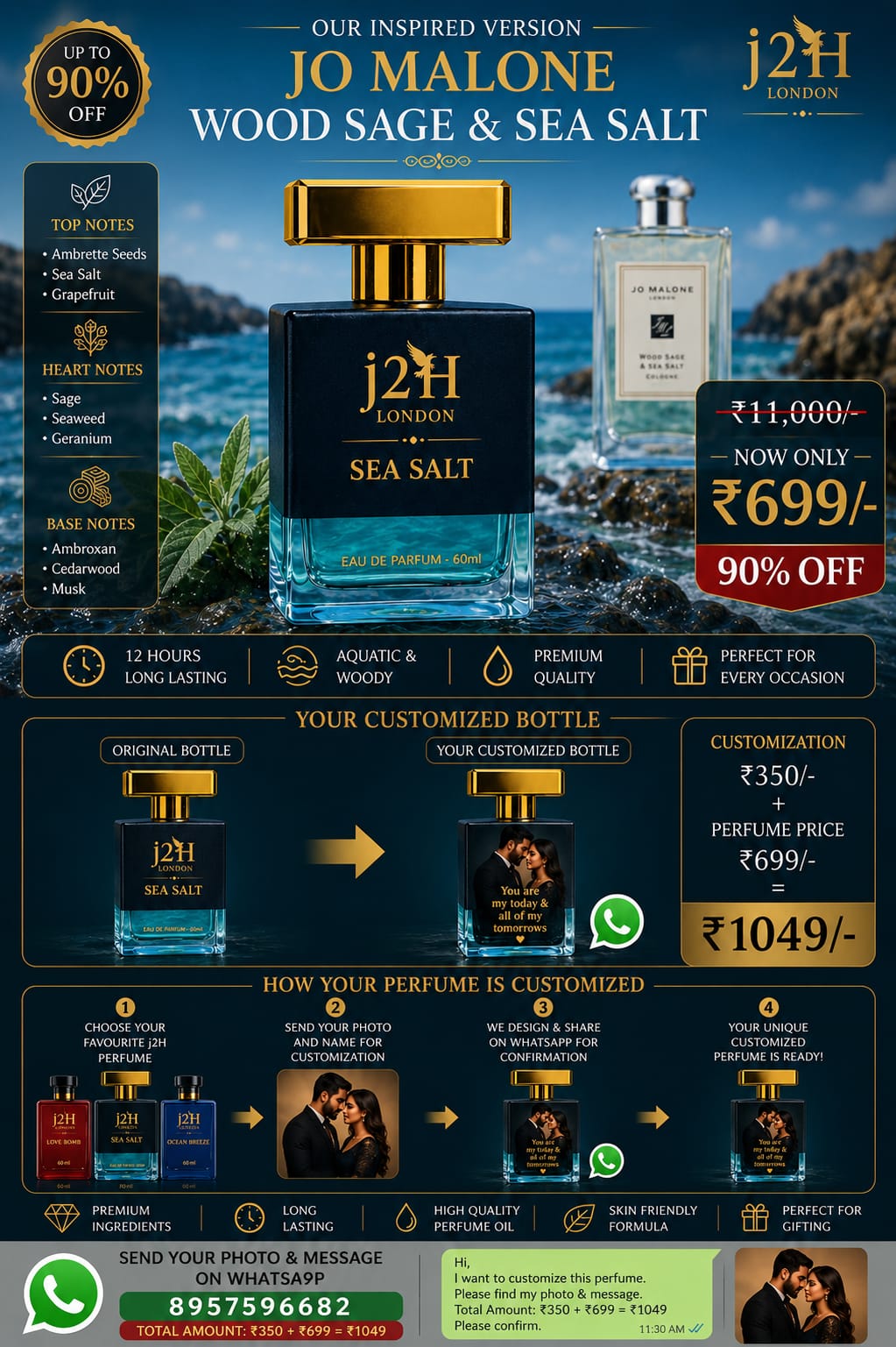 Customize your J2H Sea Salt Perfume