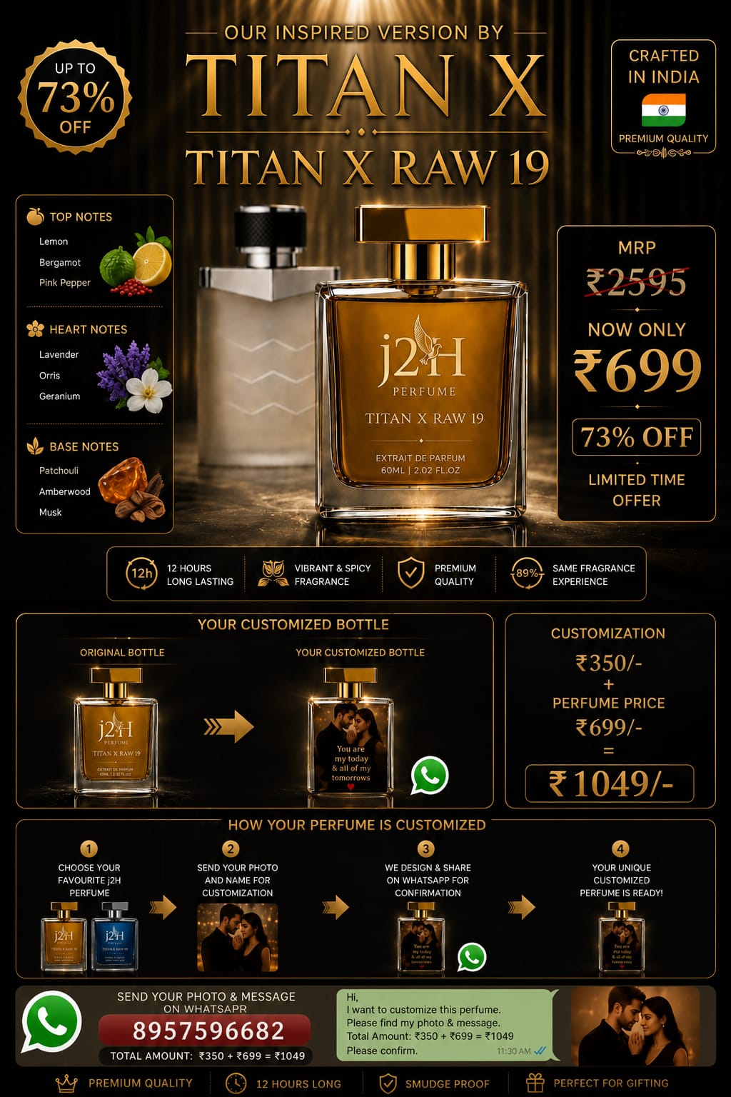 Customize your J2H  Titan X Raw Perfume